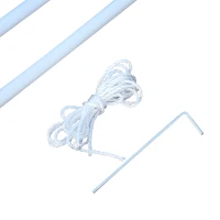 Outsunny Poste para Toldo Vela o Toldo de Refugio Mástil para Tienda de Campaña Fácil de Montar y Desmontar 2,5x300 cm Blanco(m-7)