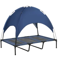 PawHut Huisdierbed met Hemel, Ademend Hondenbed, blauw, 122 x 92 x 108 cm(m-1)