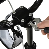 HOMCOM Scooter Patinete para Niños +5 Años y Adolescentes con Manillar Ajustable en Altura 2 Neumáticos de Caucho Inflable con Doble Freno y Ruedas 16" Carga 100 kg 139x58x90-96 cm Blanco(m-9)