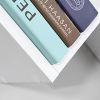 HOMCOM Estante de Pared en Forma de W Baldas Flotantes Zigzag Decoración para Oficina Estudio Sala de Estar Exhibir y Almacenar Libros 80,6x16x15,2 cm Blanco(m-8)