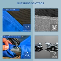 Outsunny Columpio para Niños de Jardín Nido Rectangular hasta 150 kg +3 Años con Cuerdas Ajustables Tela Oxford 900D y Metal 150x80x180 cm Azul(m-7)