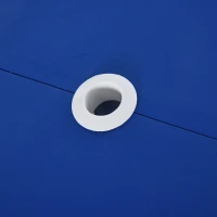 Outsunny Mesa Maleta de Camping Plegable Portátil con 4 Asientos y Agujero para Sombrilla Estructura de Aluminio para Playa Picnic 135,5x84,5x66 cm Azul(m-8)