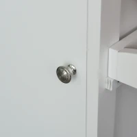 HOMCOM Aparador de Cocina Buffet para Salón con 2 Puertas Cajones Estantes Abiertos y Bandeja Extraíble Mueble Auxiliar de Salón Comedor 115x48x87 cm Blanco(m-8)