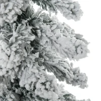 HOMCOM Arbre de Noël artificiel avec support en acier 253 branches enneigées socle pliable hauteur 135 cm vert(m-9)