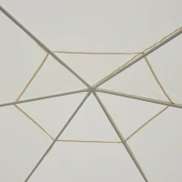 Outsunny Carpa Hexagonal con Mosquiteras con Cremallera para Jardín y Terraza Gazebo tipo Cenador 197 cm cada Lado Crema(m-7)