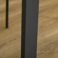 HOMCOM Esstisch Beistelltisch mit Kufengestell modern Küchentisch im Zementoptik Beton Esszimmertisch Tisch Hellgrau 140 x 80 x 76 cm(m-6)