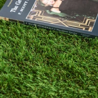 Outsunny Realistic 13 x 3.3ft Thick Artificial Grass Turf with 1.5" Pile Height Non-toxic Synthetic Lawn Carpet UV resistance with Drainage Holes for Indoor, Outdoor, Patio, Garden, Lawn, Balcony(m-10)