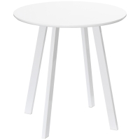 HOMCOM Dining Table, Kitchen Table, for 2 People, High Gloss Surface, with Table Feet, White, 72 x 72 x 75cm