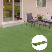 Outsunny Realistic 13 x 3.3ft Thick Artificial Grass Turf with 1.5" Pile Height Non-toxic Synthetic Lawn Carpet UV resistance with Drainage Holes for Indoor, Outdoor, Patio, Garden, Lawn, Balcony(m-13)