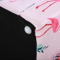 HOMCOM kinderbank mini-bank-stoel met antislipvoetjes patroon met roze flamingo‘s(m-7)