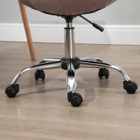 Vinsetto Sedia da Ufficio Girevole , Design Ergonomico e Regolabile Senza Braccioli, Rosa, 59x59x81-91cm(m-9)