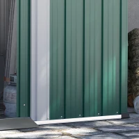 Outsunny 6x3ft Garden Metal Storage Shed w/ Double Sliding Door & Air Vents, Tool Storage for Backyard Patio Lawn, Green(m-8)