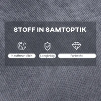 HOMCOM oorfauteuil met kruk, fauteuil met verstelbare rugleuning, grijs(m-5)