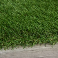 Outsunny Realistic 13 x 3.3ft Thick Artificial Grass Turf with 1.5" Pile Height Non-toxic Synthetic Lawn Carpet UV resistance with Drainage Holes for Indoor, Outdoor, Patio, Garden, Lawn, Balcony(m-8)