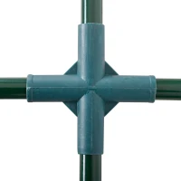 Outsunny Estufa de Jardim 200x100x80 cm para Cultivo de Plantas Sementes Estufa com Estrutura de Aço e Cobertura de Plástico Verde(m-8)