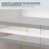 kleankin Waschbeckenunterschrank Badezimmerschrank Waschtischunterschrank mit 2 Türen Regal verstellbar U-förmiger Ausschnitt Spanplatte Weiß 60 x 30 x 62,5 cm(m-6)