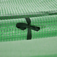 Outsunny Estufa 295x100x80 cm para Jardim Varanda Estufa Pequena para Cultivo de Plantas com 3 Janelas Estrutura de Aço e PVC Verde(m-9)