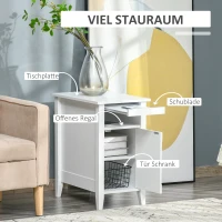 Stolik kawowy stolik nocny stolik okolicznościowy z szafką kolor biały(m-4)