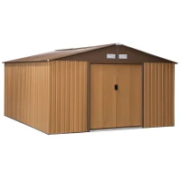 Outsunny domek narzędziowy szopa na narzędzia domek ogrodowy szopa metal kolor grafitowy(m-1)