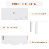 Homcom® Stolik Konsola Dekoracyjna z Szufladami Mdf Biały(m-6)