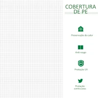 Outsunny Estufa de Jardim 180x90x90 cm Tipo Casa Tubo de Aço com 2 Acessos Estufa Pequena para Cultivo de Plantas Branco(m-4)
