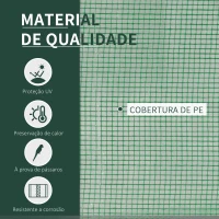 Outsunny Estufa de Jardim 200x100x80 cm para Cultivo de Plantas Sementes Estufa com Estrutura de Aço e Cobertura de Plástico Verde(m-4)