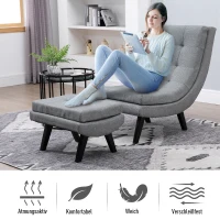 Fotel Relax z Podnóżkiem od HOMCOM – Elegancja i Komfort w Twoim Domu(m-4)