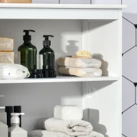 HOMCOM Kredens kuchenny, szafka wielofunkcyjna z półkami, szafkami(m-8)