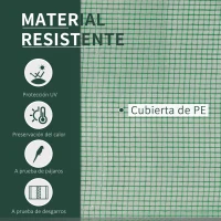 Outsunny Mini Invernadero 200x100x80 cm para Jardín Vivero Casero Tipo Túnel con Marco de Acero y Cubierta Plástico Verde(m-4)