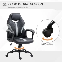 Vinsetto krzesło biurowe, obrotowe, regulowane na wysokość, do 125 kg obciążenia(m-6)