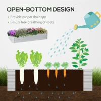 Outsunny Raised Garden Bed with Greenhouse, Steel Planter Box with Plastic Cover, Roll Up Window, Dual Use for Flowers, Vegetables, Fruits and Herbs, 185L x 95W x 92H cm, Green(m-7)