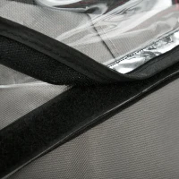 HOMCOM przyczepka rowerowa 2 w 1 przyczepka wózek spacerowy z kieszenią do przechowywania połączenie dwóch warstw stalowych rur metal tkanina Oxford szary + czarny 160 x 84 x 106 cm(m-9)