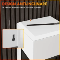 HOMCOM Semineu cu Bioetanol de Podea cu Arzator de 1.2L si Durata de 3 Ore, Biosemineu cu Panou din Sticla si Stingator, 38x38x100cm, Alb(m-6)