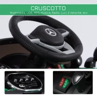 HOMCOM Macchinina per Bambini Elettrica 12V con Licenza Mercedes-AMG GTR, Velocità 3-5km/h, Telecomando, Luci e Suoni, Verde(m-5)