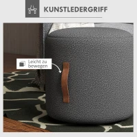 HOMCOM Sitzhocker Fußhocker, Polsterhocker, Ottomane z uchwytem, wykończenie w stylu aksamitu(m-5)