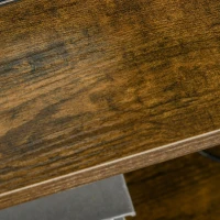 HOMCOM Table de Chevet avec 2 Tiroirs Tissus Table d'appoint petit Meuble de Rangement Style Industriel Commode 2 tiroirs - 45 x 40 x 70,5 cm - Bois et métal(m-9)