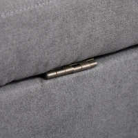 HOMCOM Modern 2 Seater Sofa with Hidden Storage, 117cm Tufted Cotton Couch with Wood Legs, Compact Loveseat for Living Room, Kitchen, Grey(m-7)