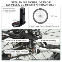 PawHut przyczepka rowerowa dla psa jazda rowerem z psem przyczepa kolor czerwony + czarny(m-5)