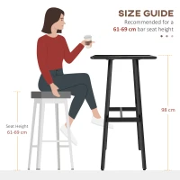 HOMCOM Masa de Bar Dreptunghiulara cu Cadru Metalic Robust, Masa de Bucatarie cu Design Contemporan de Blat Inalt cu Blat de Marmura Artificiala, Masa de Bar pentru 4, Usor de Asamblat, pentru Barul de Acasa, Camera de Zi, 118 x 58 x 98m(m-4)