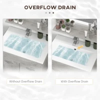 Kleankin Set Mobilier Baie – 3 Piese: Oglinda, Chiuveta, Dulap Depozitare(m-7)