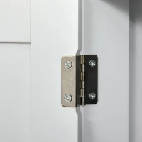 kleankin Dulap de Depozitare Organizator Independent pentru Baie de Podea cu 2 Usi, 2 Sertare si Raft Reglabil, Alb(m-8)