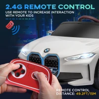 HOMCOM BMW i4 Licensed 12V Kids Electric Ride-On Car(m-5)