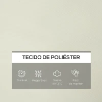 Outsunny Almofada para Espreguiçadeira 200x60x13 cm Almofada Retangular de Algodão para Espreguiçadeiras Creme(m-4)