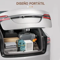 HOMCOM Mueble Zapatero Plegable Organizador de Zapatos con 6 Estantes para Entrada Pasillo Dormitorio 27x34x100cm Blanco(m-8)