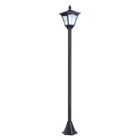 Outsunny LED Solar Gartenlaterne, Stehleuchte aus Edelstahl Gartenlampe 120 cm hoch Windlicht Außenleuchte IP44, Solarlampe mit Lichtsensor 30 Lumen Erdspieß, Gartenlampe für Garten Balkon Schwarz