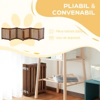 PawHut Tarc cu 6 panouri pentru animale de companie pentru caini de dimensiuni XS S, pliabil cu blocare, pentru utilizare in interior(m-7)