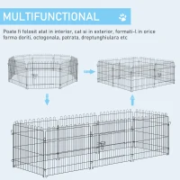 PawHut tarc pentru animale mici, panouri otel, 158x61cm(m-4)