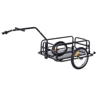 HOMCOM przyczepa rowerowa towarowa ładunkowa 40 kg obciążenia składana stal