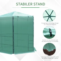 Outsunny NAMIOT SZKLARNIOWY SZKLARNIA FOLIOWA NAMIOT REGAŁY SZEŚCIOKĄT(m-5)