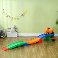 AIYAPLAY 3(m) Four-Piece Ride on Kids Roller Coaster w/ Non-Slip Steps, for Ages 2-5 Years - Multicoloured(m-10)